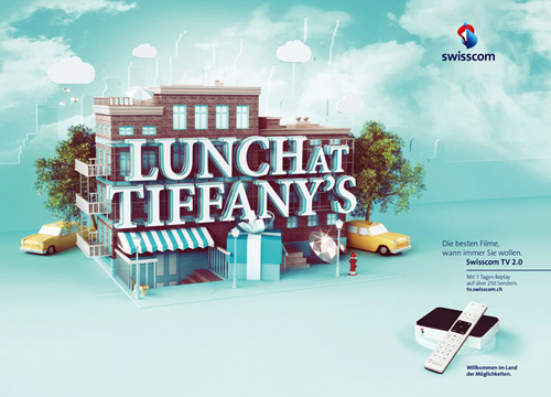 瑞士Swisscom TV系列创意平面广告欣赏