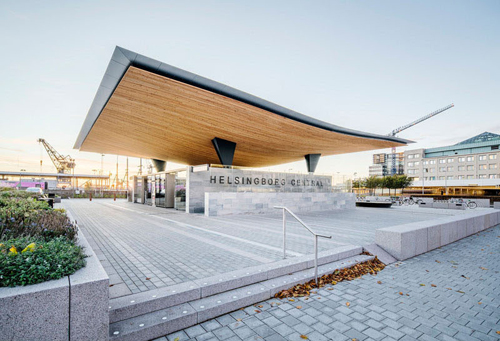 瑞典赫尔辛堡地铁入口设计