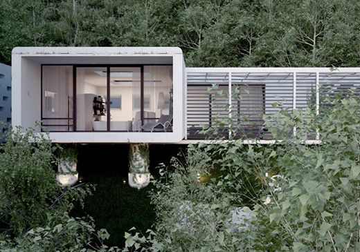 乌克兰克里米亚森林里小屋设计