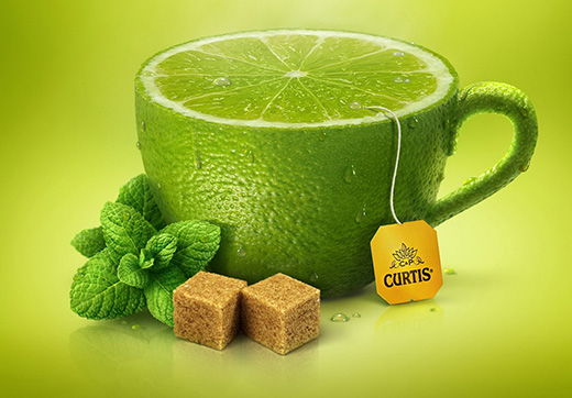 真正美味水果茶系列创意海报设计