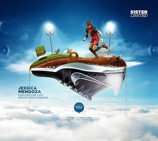 鞋底上的创意-体育产品广告